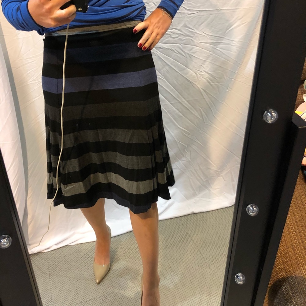 Three Dot cotton flare skirt